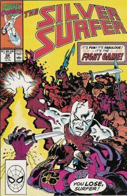 Comic Books Marvel Comics - Silver Surfer (2nd Series) 039 (Cond. VG) 21785 - Cardboard Memories Inc.