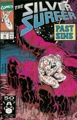 Comic Books Marvel Comics - Silver Surfer (1987 2nd Series) 048 (Cond. VG/FN) 21790 - Cardboard Memories Inc.