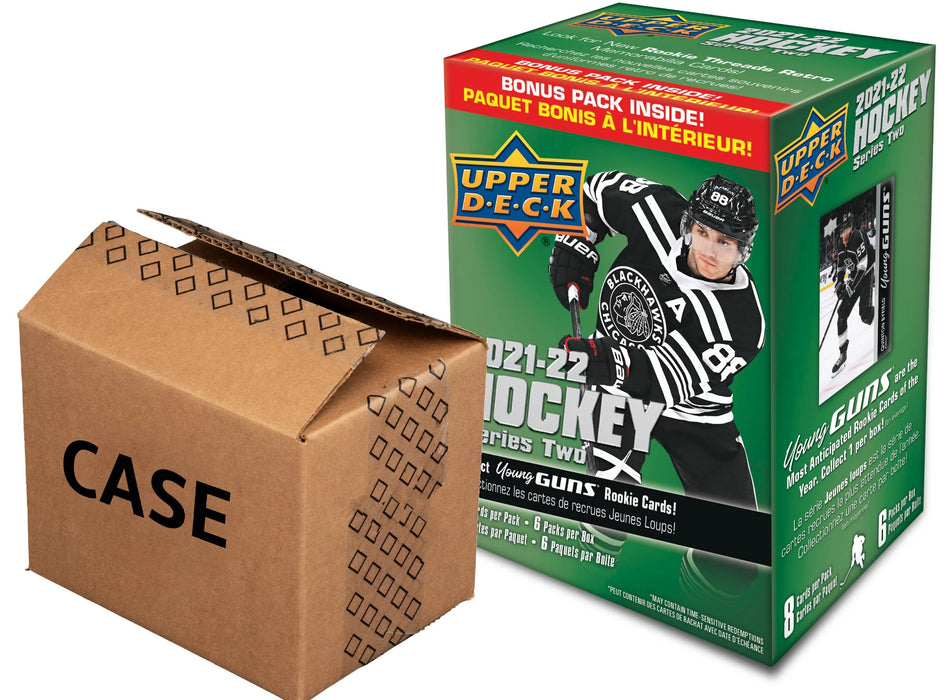 Sports Cards Upper Deck - 2021-22 - Hockey - Series 2 - Blaster Box Case of 20 - Cardboard Memories Inc.