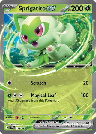 Trading Card Games Pokemon - Single - Sprigatito ex - SVPEN087 - Promo - PKS0030 - Cardboard Memories Inc.