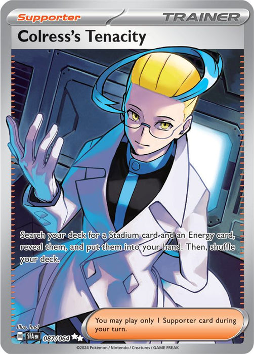 Trading Card Games Pokemon - Single - Colress's Tenacity - 087/064 - Ultra Rare - PKS0028 - Cardboard Memories Inc.