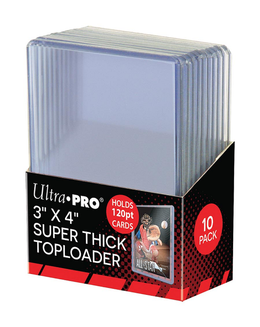 Supplies Ultra Pro - Trading Card Top Loaders - 3x4 Super Thick 120pt - Package of 10 - Cardboard Memories Inc.