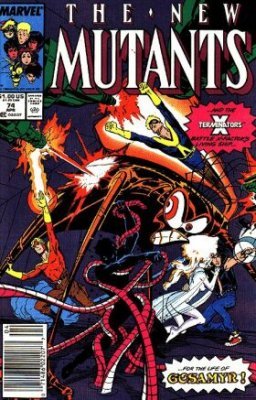 Comic Books Marvel Comics - New Mutants 074 (1st Series 1983) 074 (Cond. FN) 21832 - Cardboard Memories Inc.