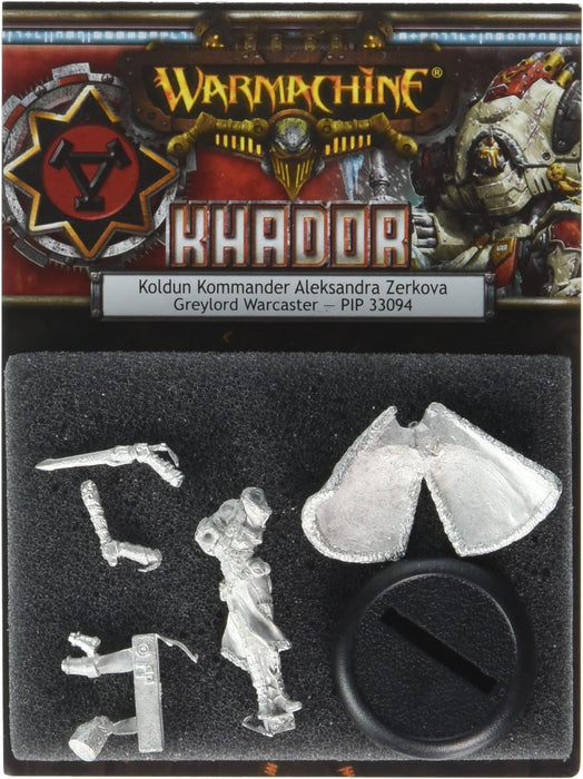 Collectible Miniature Games Privateer Press - Warmachine - Khador - Aleksandra Zerkova - Koldun Kommander - PIP 33094 - Cardboard Memories Inc.