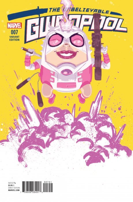 Comic Books Marvel Comics - Gwenpool 007 - Walsh MODOK Variant (Cond. FN) 0794 - Cardboard Memories Inc.