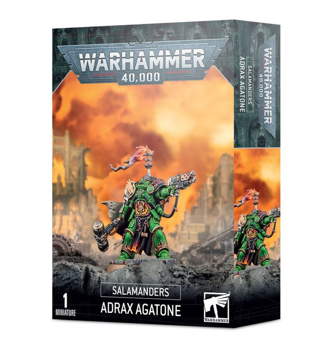 Collectible Miniature Games Games Workshop - Warhammer 40K - Salamander - Adrax Agatone - 55-17 - Cardboard Memories Inc.