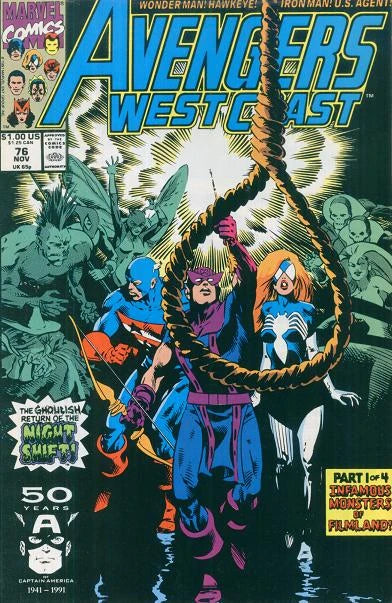 Comic Books Marvel Comics - Avengers West Coast (1985) 076 (Cond. VG/FN) 21988 - Cardboard Memories Inc.