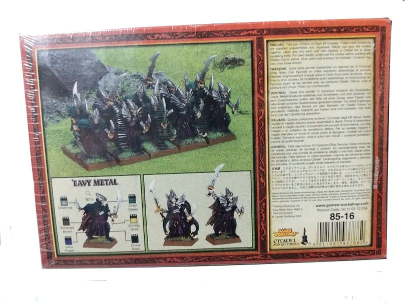 Collectible Miniature Games Games Workshop - Warhammer Fantasy - Dark Elves - Corsairs - 85-16 - (2003 Production) - Cardboard Memories Inc.