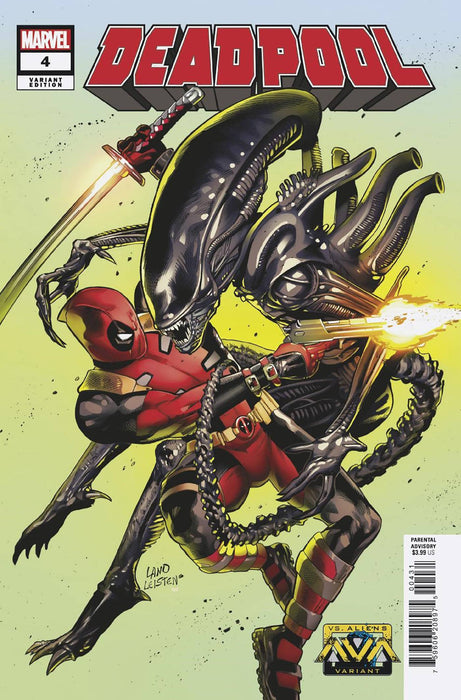 Comic Books Marvel Comics - Deadpool 004 Greg Land Marvel vs Alien Variant Edition (Cond. VF) 22290 - Cardboard Memories Inc.