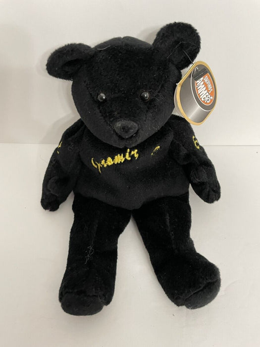 Plush Salvino's Bammers - 1999 - Black Teddy Bear - Jaromir Jagr - Cardboard Memories Inc.