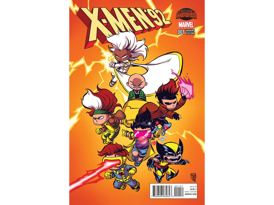 Comic Books Marvel Comics - X-Men '92 (2015) 001 - Young Variant Edition (Cond. VF-) 20530 - Cardboard Memories Inc.