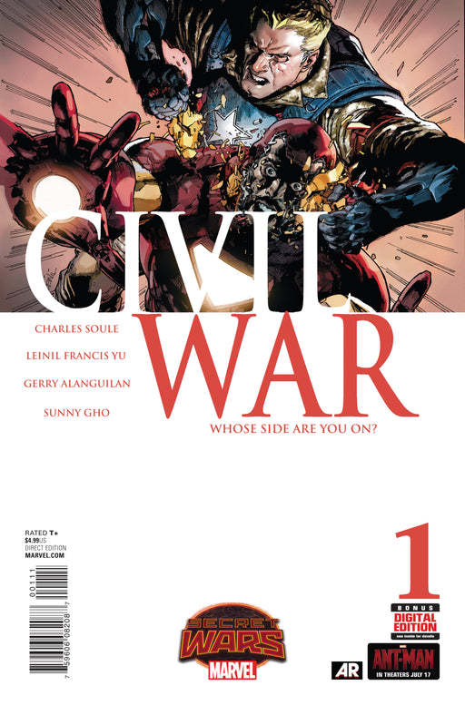 Comic Books Marvel Comics - Civil War (2015) 001 (Cond. FN+) 0402 - Cardboard Memories Inc.