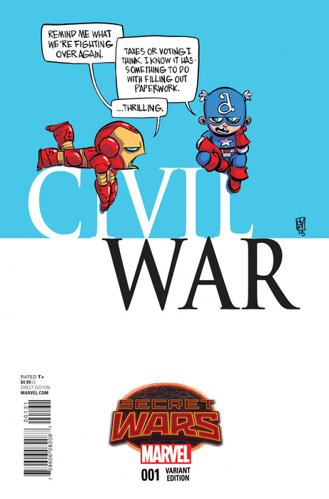 Comic Books Marvel Comics - Civil War (2015) 001 - Young Variant (Cond. FN) 0403 - Cardboard Memories Inc.