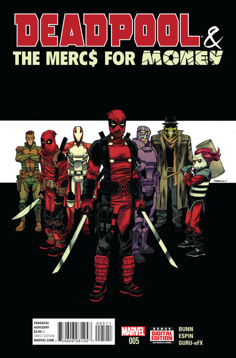 Comic Books Marvel Comics - Deadpool & the Mercs for Money (2016) 005 (of 5) (Cond. FN) - 0353 - Cardboard Memories Inc.