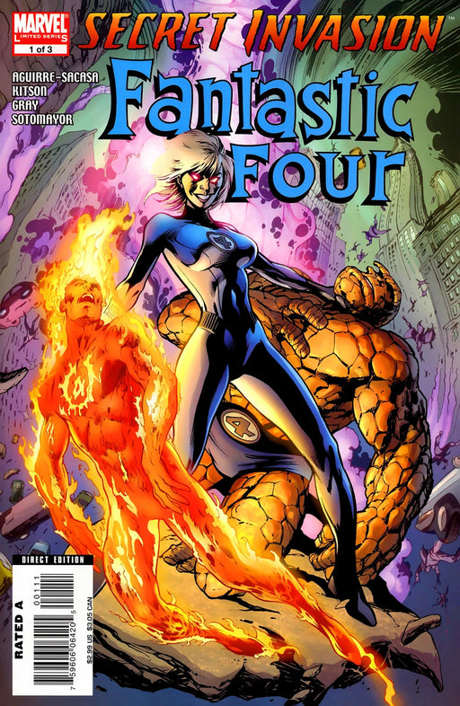 Comic Books Marvel Comics - Secret Invasion Fantastic Four (2008) 001 (Cond. FN+) 21662 - Cardboard Memories Inc.