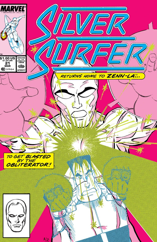 Comic Books Marvel Comics - Silver Surfer (1987 2nd Series) 021 (Cond. FN-) 21810 - Cardboard Memories Inc.