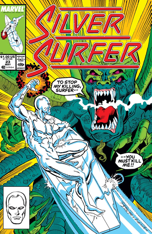 Comic Books Marvel Comics - Silver Surfer (1987 2nd Series) 023 (Cond. FN) 21808 - Cardboard Memories Inc.