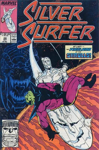 Comic Books Marvel Comics - Silver Surfer (1987 2nd Series) 028 (Cond. VG/FN) 21803 - Cardboard Memories Inc.