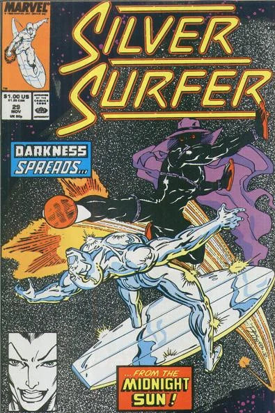 Comic Books Marvel Comics - Silver Surfer (1987 2nd Series) 029 (Cond. VG+) 21802 - Cardboard Memories Inc.