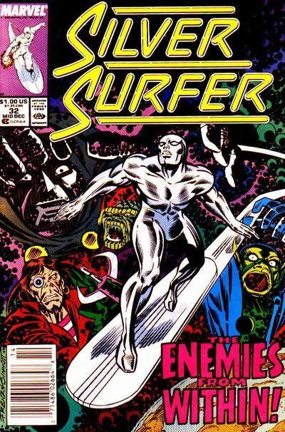 Comic Books Marvel Comics - Silver Surfer (1987 2nd Series) 032 (Cond. FN) 21797 - Cardboard Memories Inc.