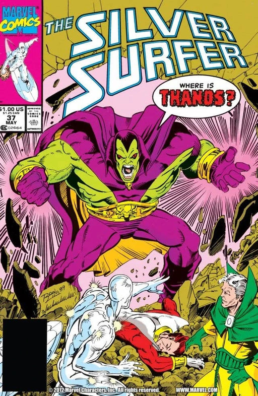 Comic Books Marvel Comics - Silver Surfer (1987 2nd Series) 037 (Cond. VG+) 21794 - Cardboard Memories Inc.