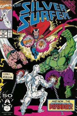 Comic Books Marvel Comics - Silver Surfer (2nd Series) 058 (Cond. VG) 21783 - Cardboard Memories Inc.