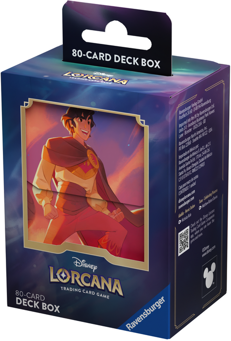 Supplies Disney - Lorcana - Shimmering Skies - Deck Box - Aladdin - Cardboard Memories Inc.