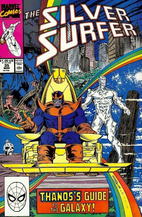 Comic Books Marvel Comics - Silver Surfer (2nd Series) 035 (Cond. VG) 21786 - Cardboard Memories Inc.