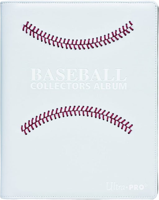 Supplies Ultra Pro - Binder - Baseball - White - Stitched - 9 Pocket Premium Pro Album - Cardboard Memories Inc.