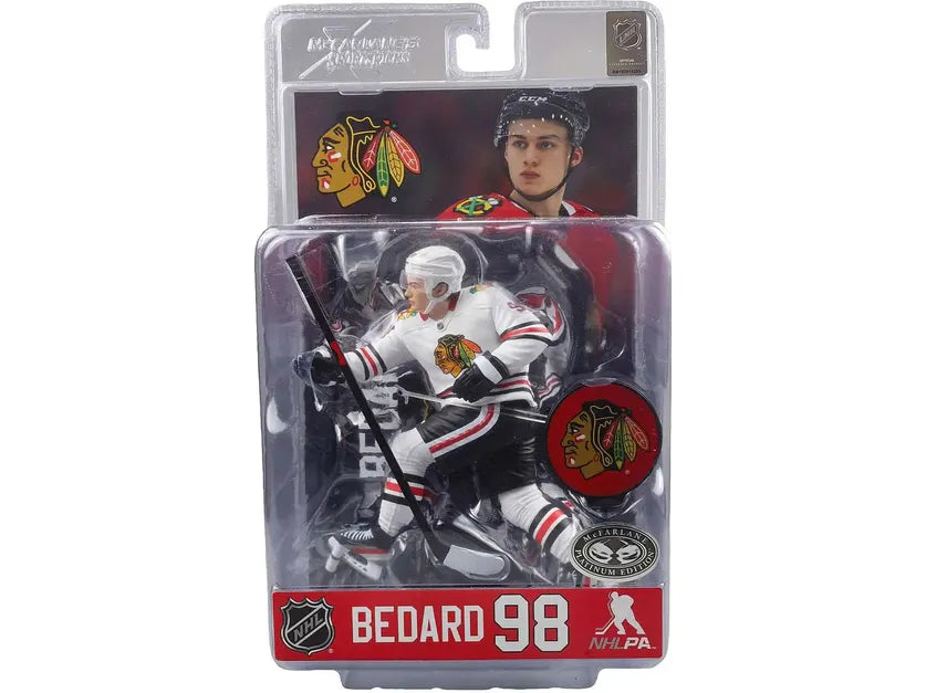 Action Figures and Toys McFarlane Toys - NHL - SportsPicks - Chicago Blackhawks - Connor Bedard - Platinum Edition - Cardboard Memories Inc.