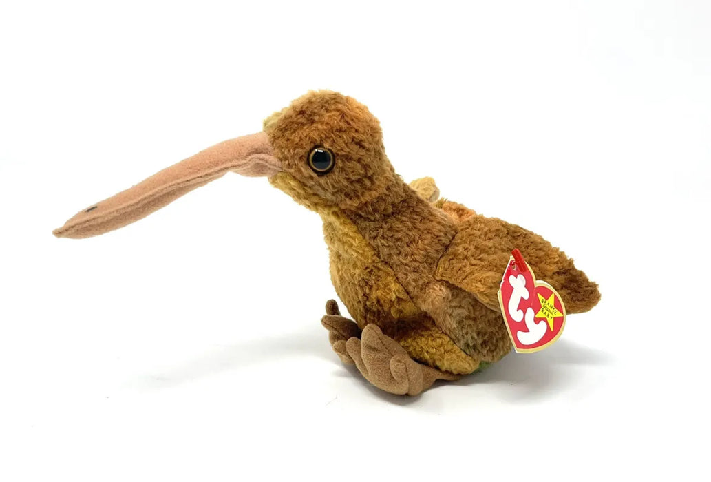 Plush TY Beanie Baby - Beak the Kiwi - Cardboard Memories Inc.