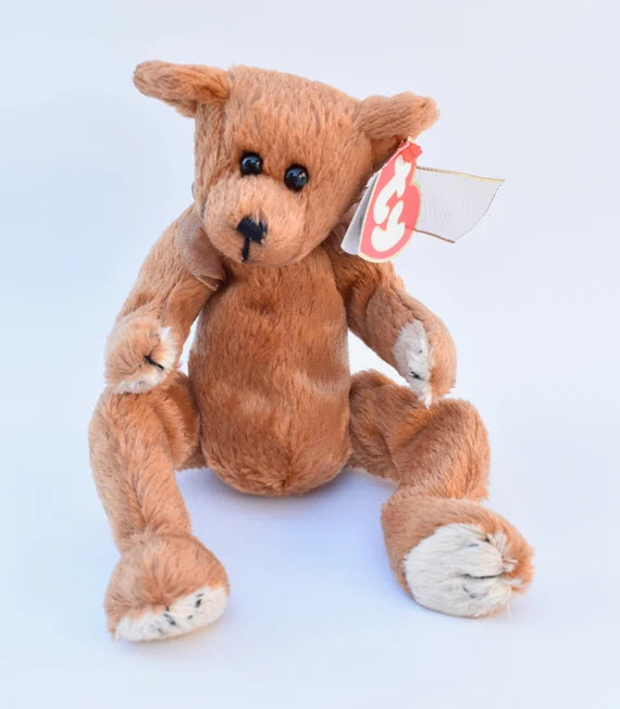 Plush TY Attic Treasure - Carson the Bear - Cardboard Memories Inc.