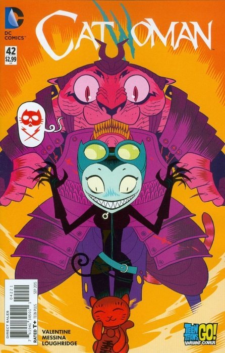 Comic Books DC Comics - Catwoman 042 - Teen Titans Go! Variant (Cond. VG+) 0382 - Cardboard Memories Inc.