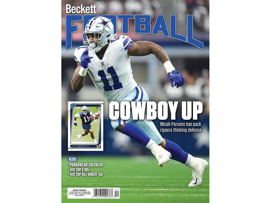 Price Guides Beckett - Football Price Guide - December 2022 - Vol 35 - No. 12 - Cardboard Memories Inc.