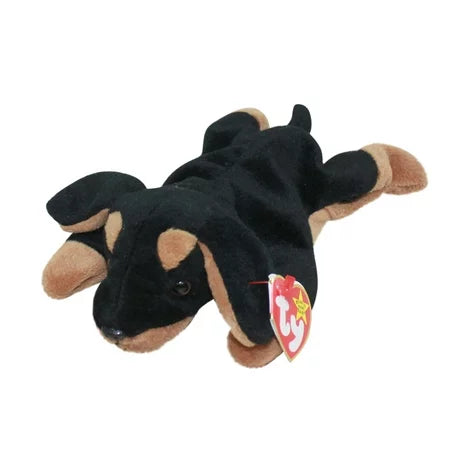 Plush TY Beanie Babies - Doby the Doberman - Cardboard Memories Inc.