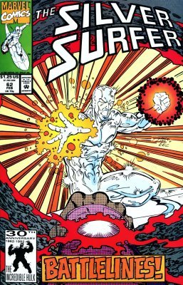 Comic Books Marvel Comics - Silver Surfer (2nd Series) 062 (Cond. VG) 21778 - Cardboard Memories Inc.