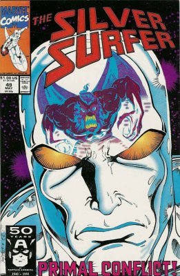 Comic Books Marvel Comics - Silver Surfer (2nd Series) 049 (Cond. VG) 21789 - Cardboard Memories Inc.