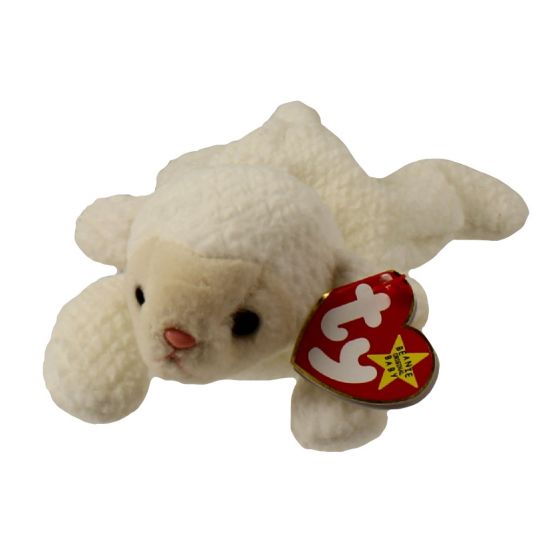 Plush TY Beanie Baby - Fleece the Lamb - Cardboard Memories Inc.