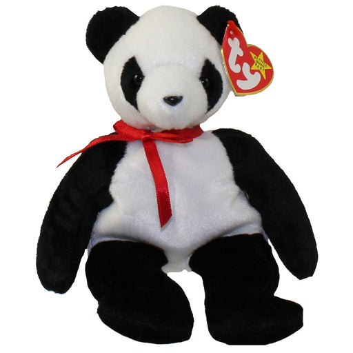 Plush TY Beanie Baby - Fortune the Panda - Cardboard Memories Inc.