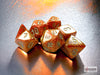 Dice Chessex Dice - Mini Glitter Gold with Silver - Set of 7 - CHX 20503 - Cardboard Memories Inc.