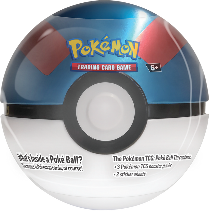 Trading Card Games Pokemon - 2024 - Winter Pokeball Collector Tin - Great Pokeball - Cardboard Memories Inc.