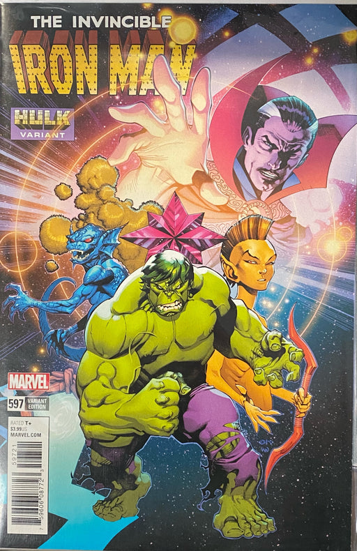 Comic Books Marvel Comics - Invincible Iron Man (2017 4th Series) 597 - Hulk Variant Edition (Cond. FN+) - 0269 - Cardboard Memories Inc.