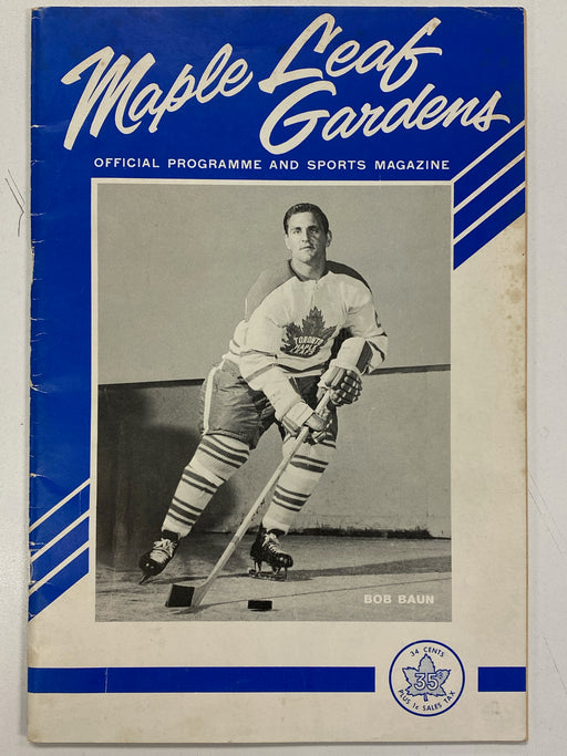 Magazine Maple Leaf Gardens - Official Program and Sports Magazine - Vintage Magazine (Cond. VG+) - MG0105 - Cardboard Memories Inc.