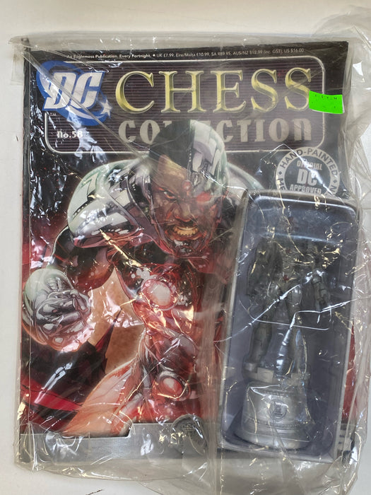 Collectible Miniature Games Eaglemoss - Official DC Chess Collection - Cyborg File & Boxed Figure *DAMAGED BOX* - Cardboard Memories Inc.