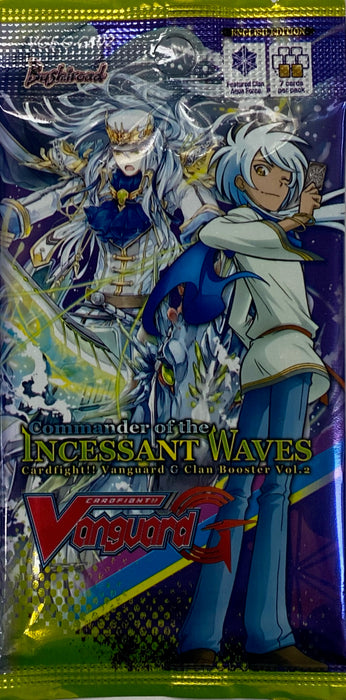 Trading Card Games Bushiroad - Cardfight!! Vanguard - G Clan Booster Vol. 2 - Commander of the Incessant Waves - Booster Pack - Cardboard Memories Inc.