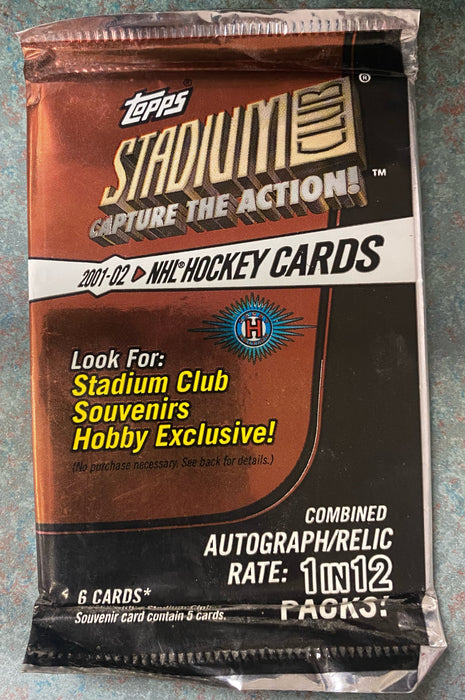 Sports Cards Topps - 2001-02 - Hockey - Stadium Club - Hobby Pack - Cardboard Memories Inc.