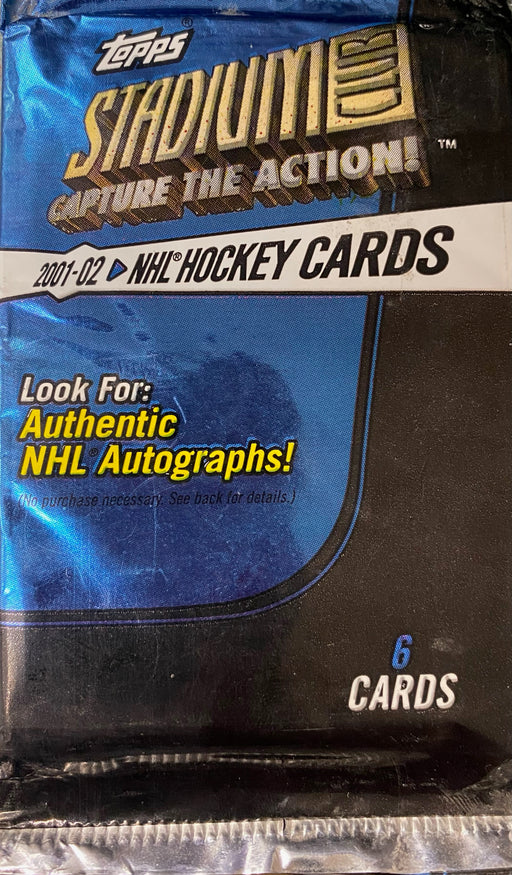 Sports Cards Topps - 2001-02 - Hockey - Stadium Club - Retail Pack - Cardboard Memories Inc.