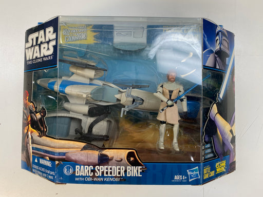 Action Figures and Toys Hasbro - Star Wars - Clone Wars - Barc Speeder Bike with Obi-Wan Kenobi - Action Figure Set - Cardboard Memories Inc.