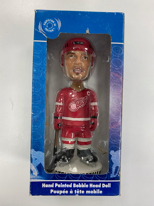 Action Figures and Toys Bobble Dobbles - 2001 - Detroit Redwings - Steve Yzerman Hand Painted Bobble Head - Cardboard Memories Inc.