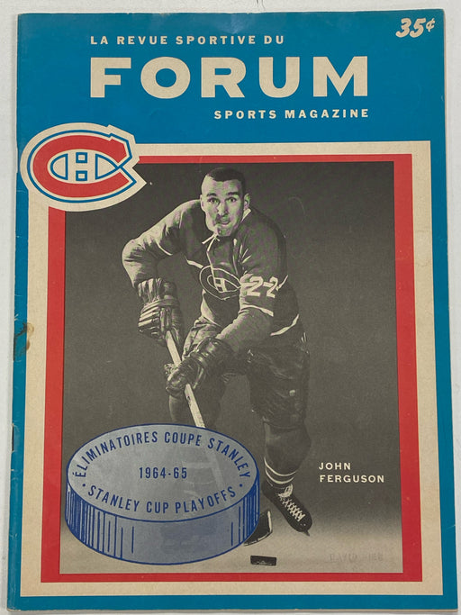 Magazine Montreal Forum - Montreal Canadiens Hockey Official Program - 1964-65 Stanley Cup Playoffs - Vintage Magazine (Cond. VF-) - MG0102 - Cardboard Memories Inc.